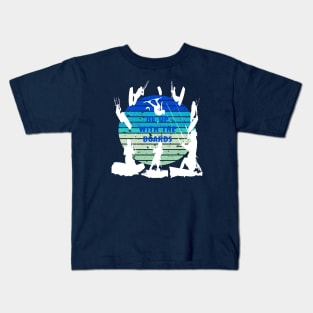 Kitesurfers Be Up With The Boards Retro Style Kids T-Shirt